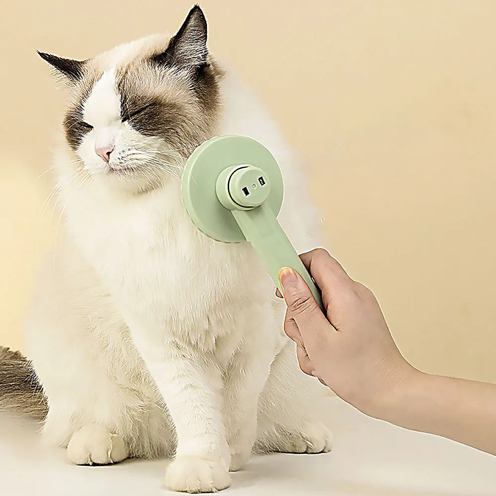 

Pet Cat Brush Cat Comb Pet Grooming Comb Automatic Cats Hair Brush Self-Cleaning Slicker Brush For Dogs Cats Cat Accessories