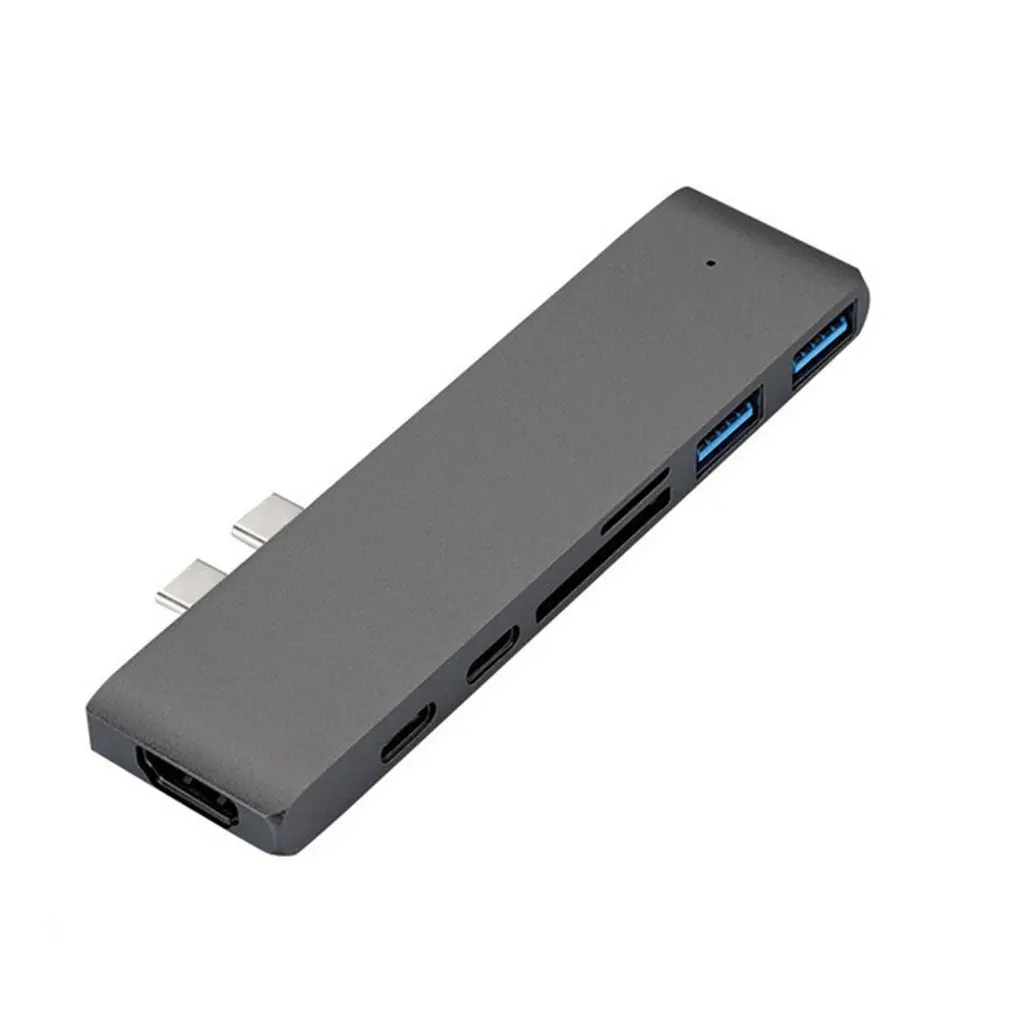 

USB 3.1 Type-C Hub To HDMI-compatible Adapter 4K Thunderbolt 3 USB C Hub with Hub 3.0 TF SD Reader Slot PD for MacBook Pro/Air