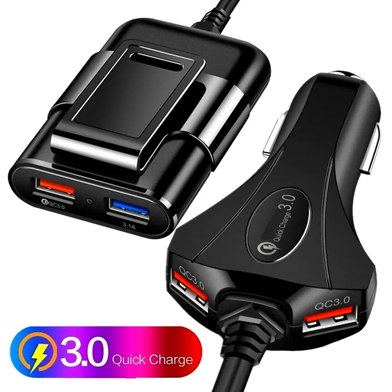 

Автомобильное зарядное устройство с 4 USB-портами, а