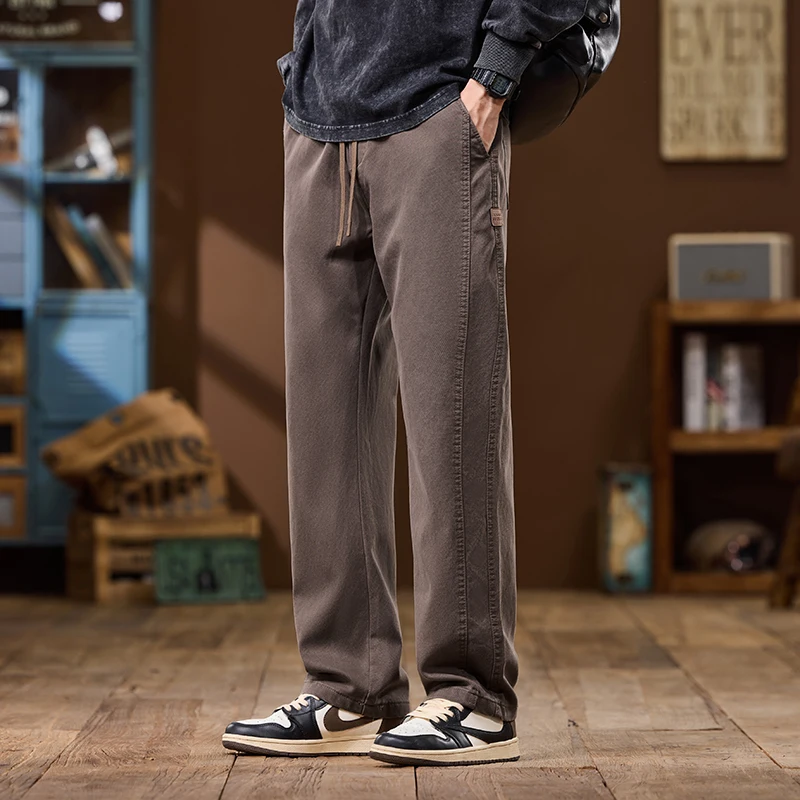 Осенние новые повседневные брюки прямого кроя модные брендовые американские