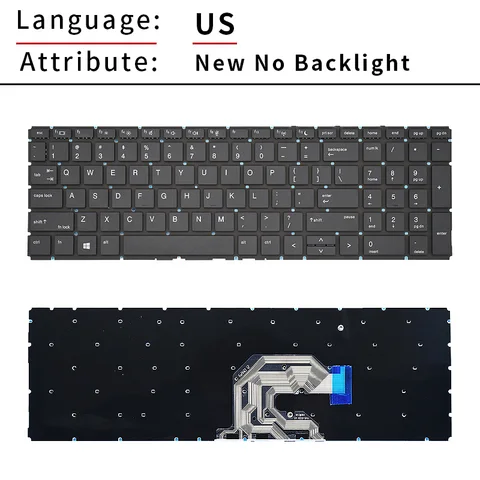 Клавиатура с русской раскладкой для ноутбука HP Probook 450 G6 450 G7 455 G6 455 G7 455R G6