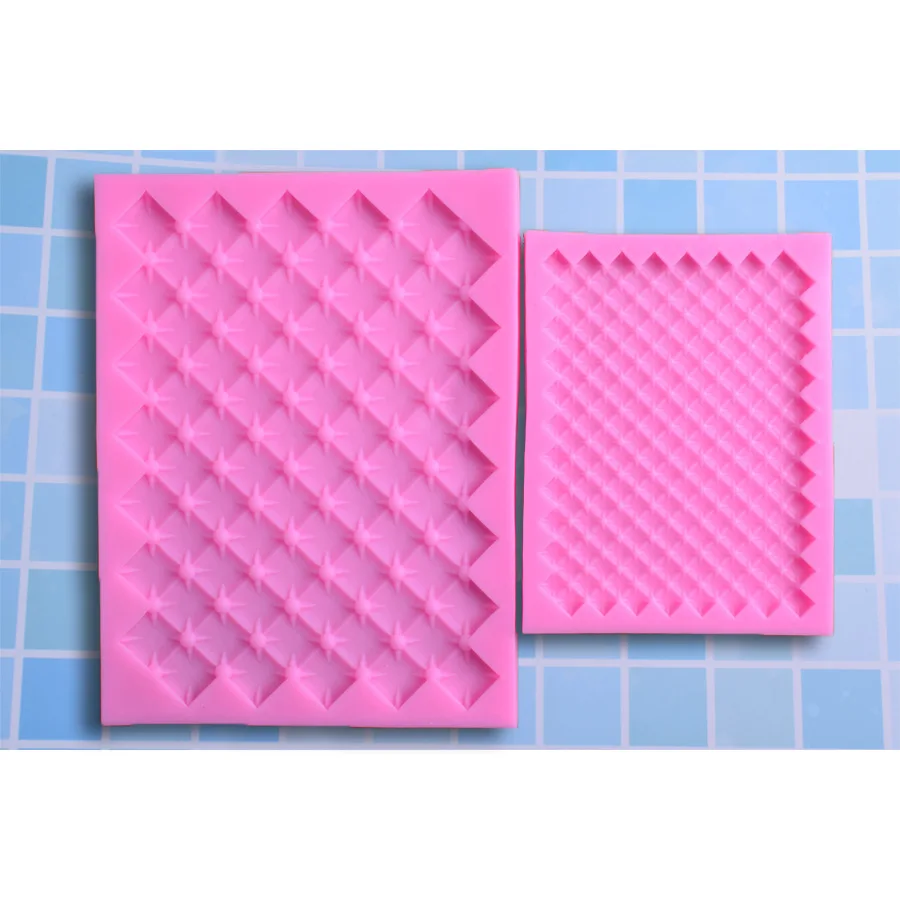 

Алмазная Звездная квадратная клетчатая кружевная помадная силиконовая форма для украшения