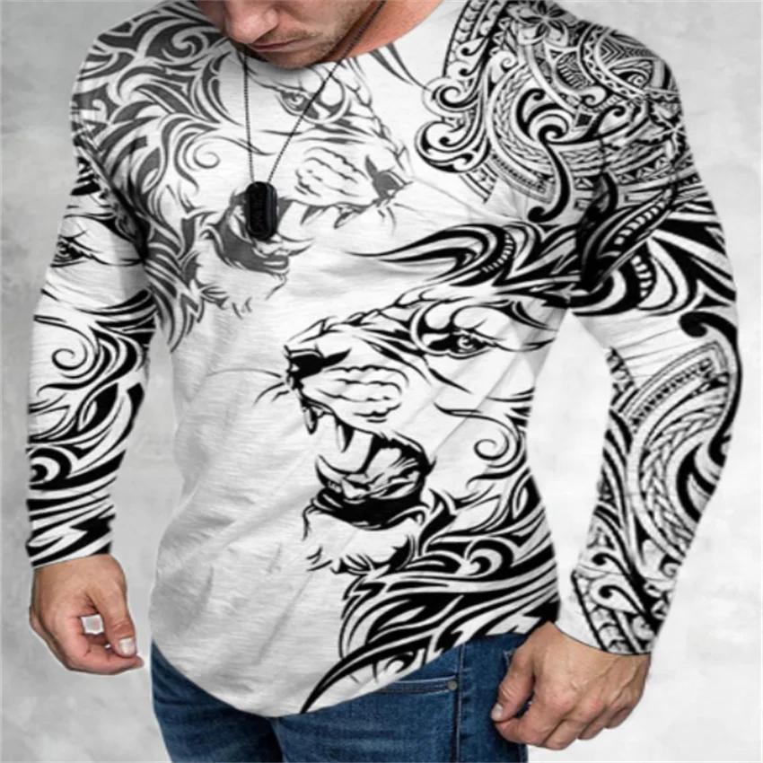 

Spring new men's sports T-shirt Europe and the United States season men's slim flowers tropical wind printing round collar lover