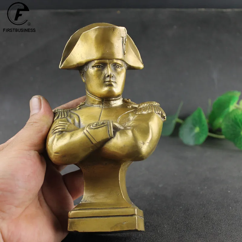 

Antique Brass French Emperor napoleon i Bonaparte Bust Bronze Statue BIG Figurines Retro Copper Desktop Ornament Decor Crafts