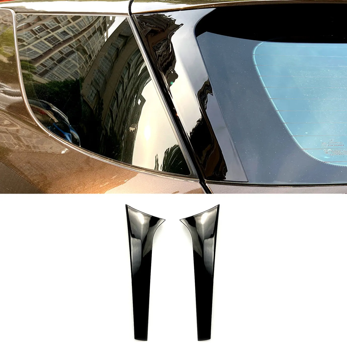 

Блестящее черное заднее боковое крыло для крыши телефона отделка крышки для Mercedes Benz ML GLE Class W166 2012-2018