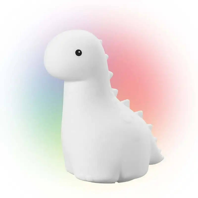 

White Brontosaurus Multicolor Silicone Kids Night Light Happy birthday Stars Wall decoration Ocean room decor Bleach anime D lam