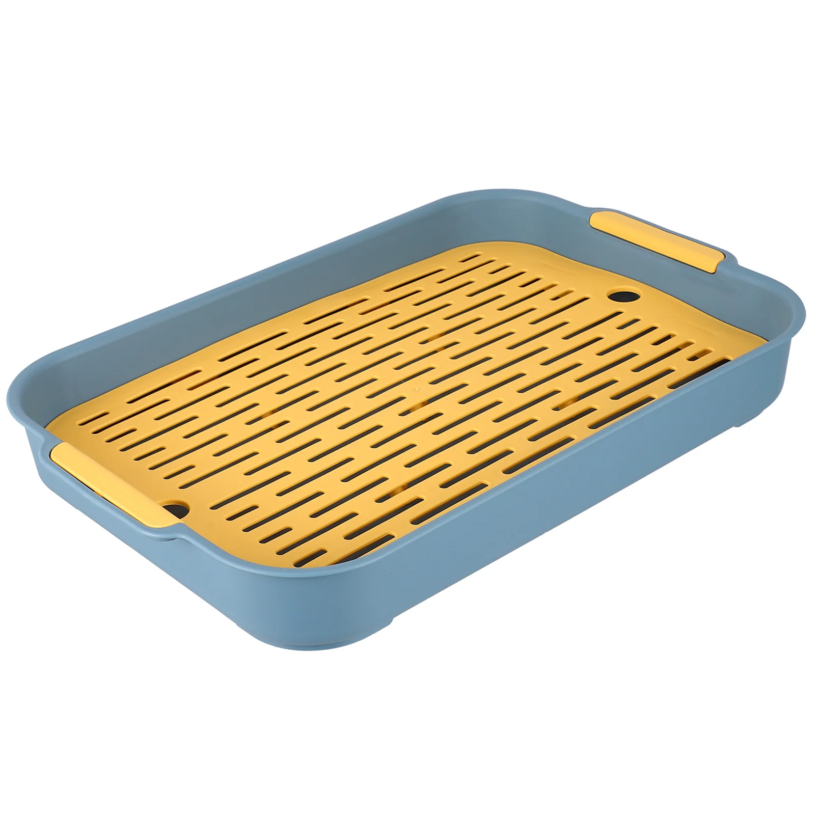 

Tray Drain Dish Kitchen Board Water Rack Dryingcup Draining Holder Mat Tea Utility Capacity Storage Drainer Fruits Vegetables