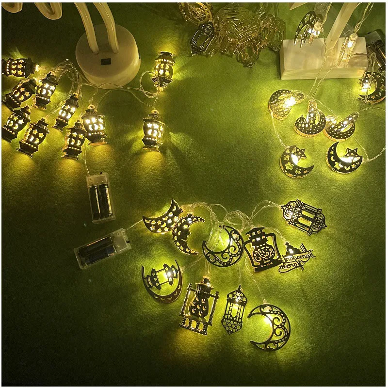 1 5 метра светодиодный светильник для Ид Мубарак гирлянда с луной и звездой