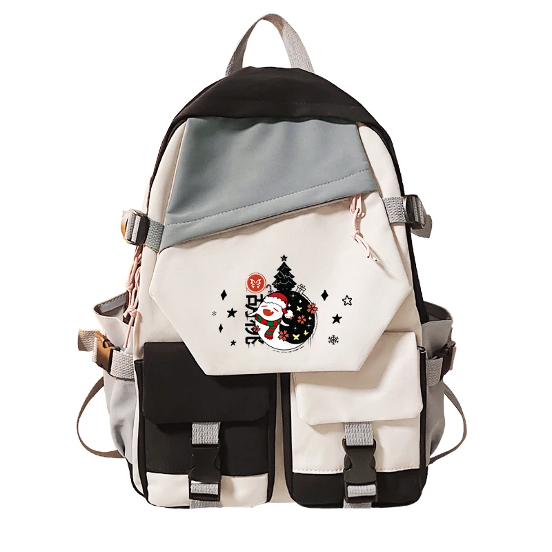 Ударные рюкзаки Genshin женские повседневные школьные сумки для книг студенческие