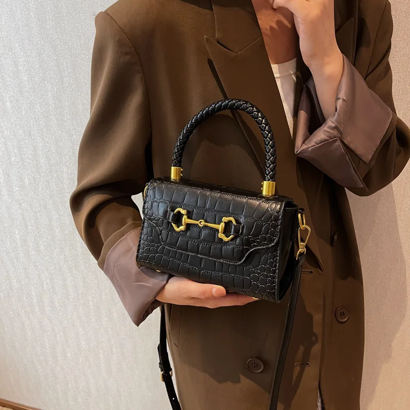 Texture Leather Handbags for Women 2023 Designer Luxury Fashion Shoulder Messenger Bags Commuter Portable Small Crossbody Bag