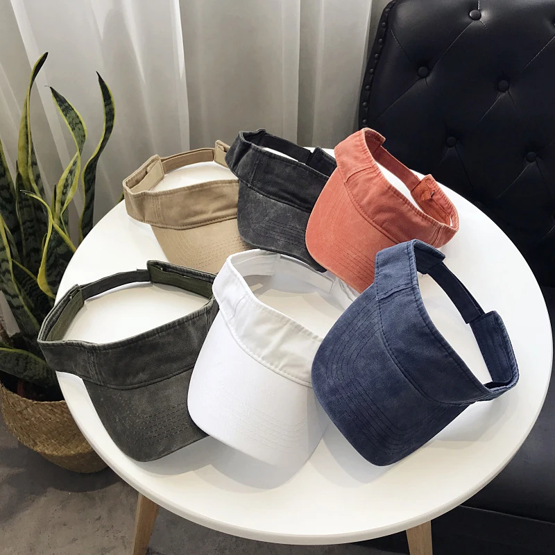 

Leisure Style Women's Sun Hat Empty Top Summer Outdoor Sunshade Trend Fashion Sunscreen Hat Unisex Visor Cap Breathe Tennis Hat