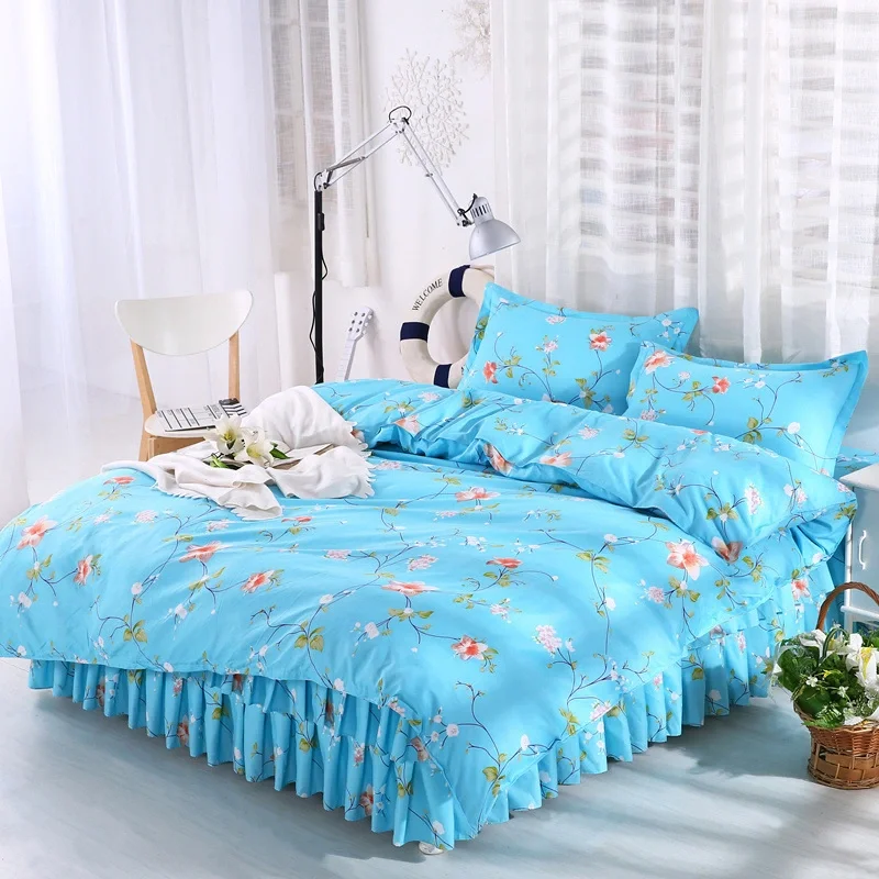 

Four piece set on cotton bed