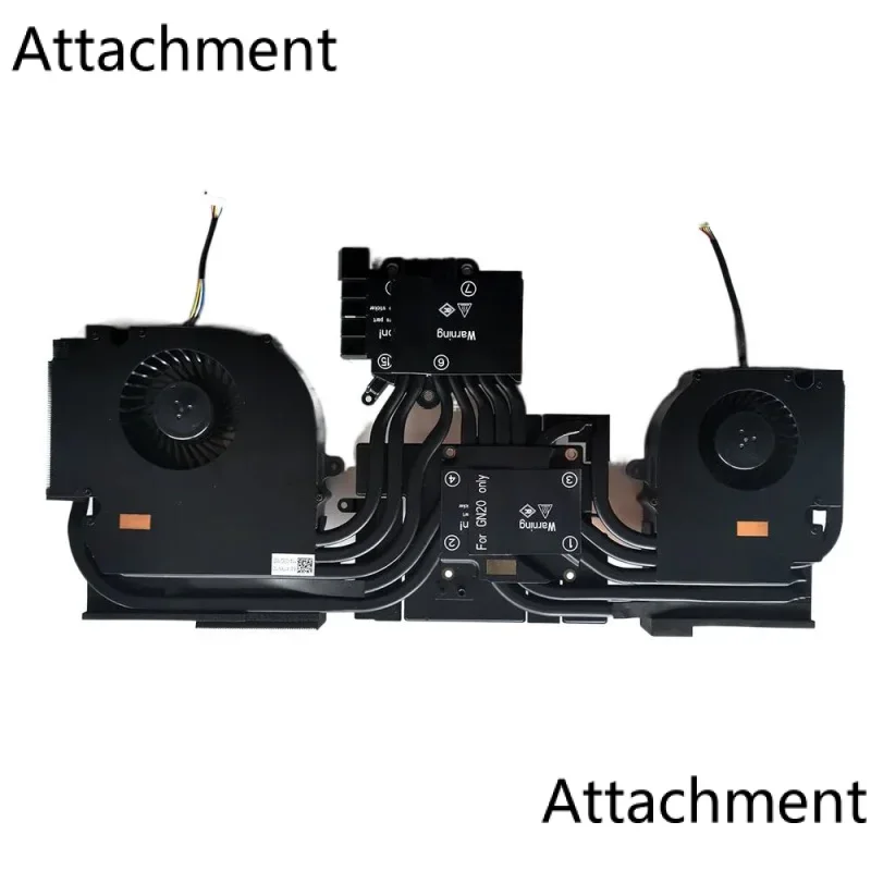 Новый охлаждающий вентилятор с радиатором процессора и графического для Clevo X17SN