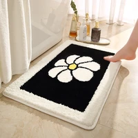 non slip bath mat daisy embossed bathroom carpet shower room doormat imitation cashmere absorbent floor mat rugs for home