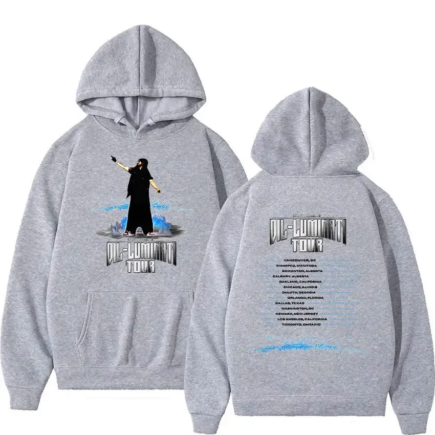 Толстовка Diljit Dosanjh Dil-Luminati Tour 2024 мужская одежда в стиле хип-хоп Оверсайз винтажный