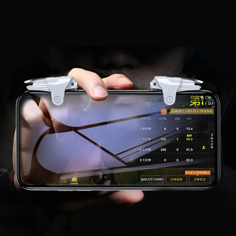 abs metal for pugb game controller handle gamepad joystick trigger aim shooting l1 r1 key button for iphone android mobile phone free global shipping