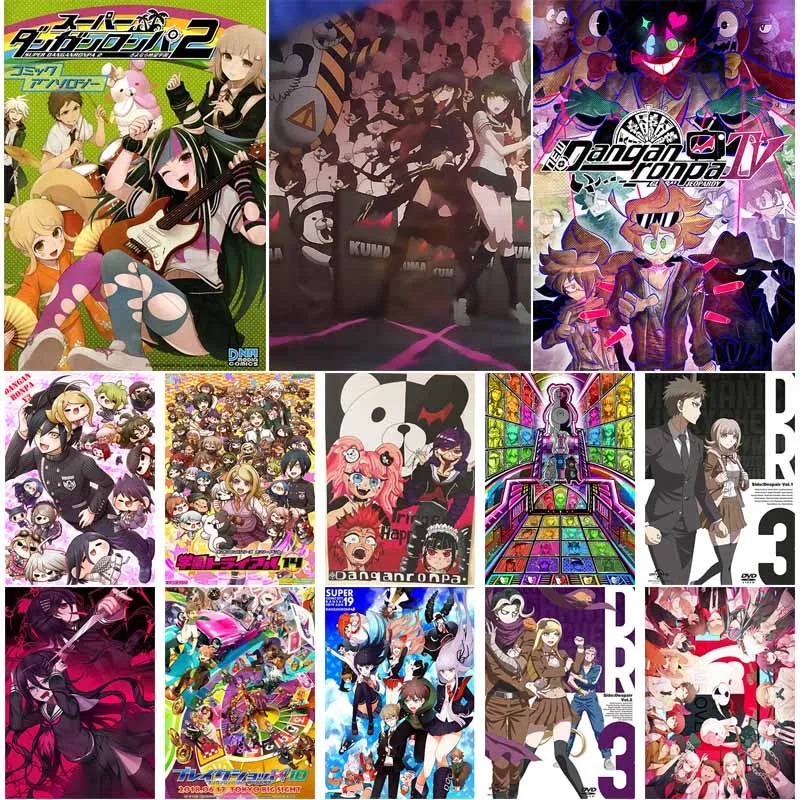 

Anime Game Posters Danganronpa Posters Aesthetic White Coated Paper Print Art Paintings for Home Room Bar Decor Wall Stickers