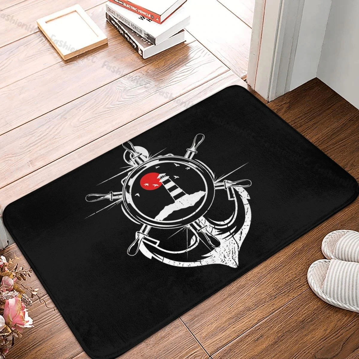 

Кухонный нескользящий ковер с якорем Anker, фланелевый коврик в стиле ретро, Морской Маяк, Придверный коврик, домашний декоративный коврик