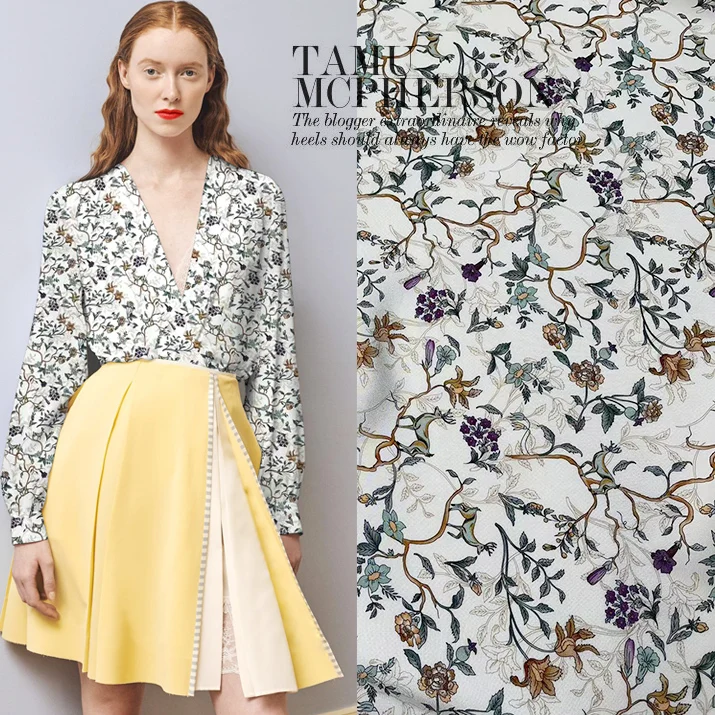 

Silk Crepe De Chine Fabric By The Yard 100%silk Fabrics for Women Dress Diy Sewing Soft Drape Breathable Comfortable Summer New