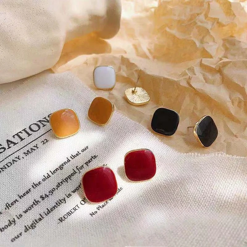 

Vintage Geometric Earrings for Women Earring Square Dangle Drop 2021 Jewelry