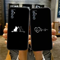 simple cartoon pattern phone case for samsung m30s m12 m31s m20 m51 m11 m30 m32 m52 5g m22 m31 m10 m30s qeax vintage protective