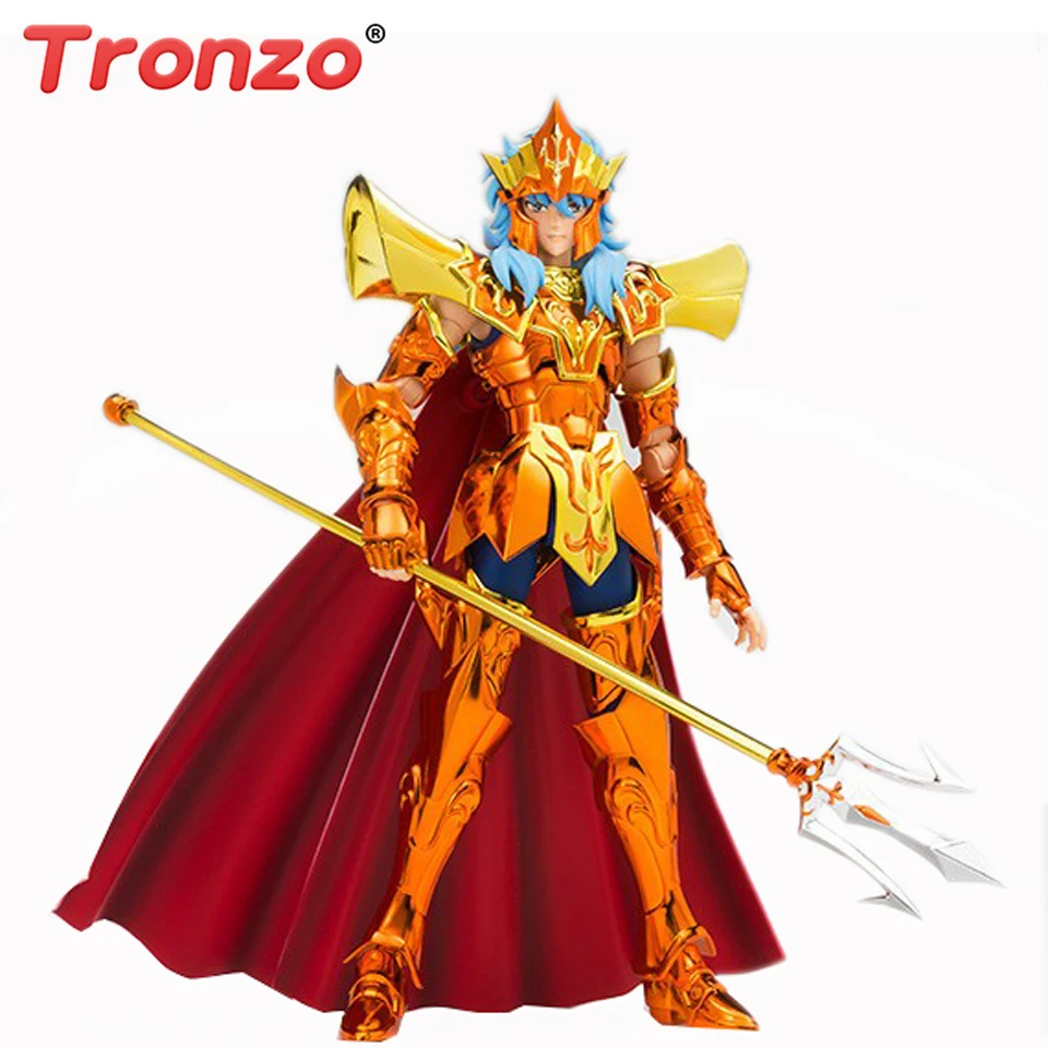 

Tronzo JM Model Saint Seiya EX Poseidon Marina Julian Solo PVC Figure Model Metal Armor Saint Cloth Figural Toys Brinquedos