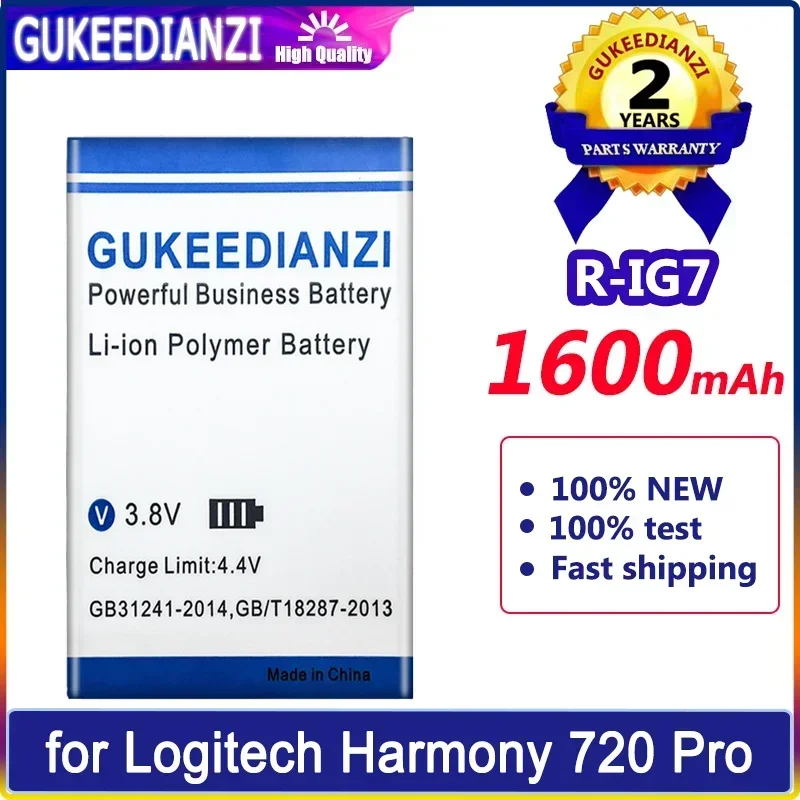 Аккумулятор большой емкости запасная батарея R-IG7 1600 мАч для Logitech Harmony 895 900 880 720 Pro