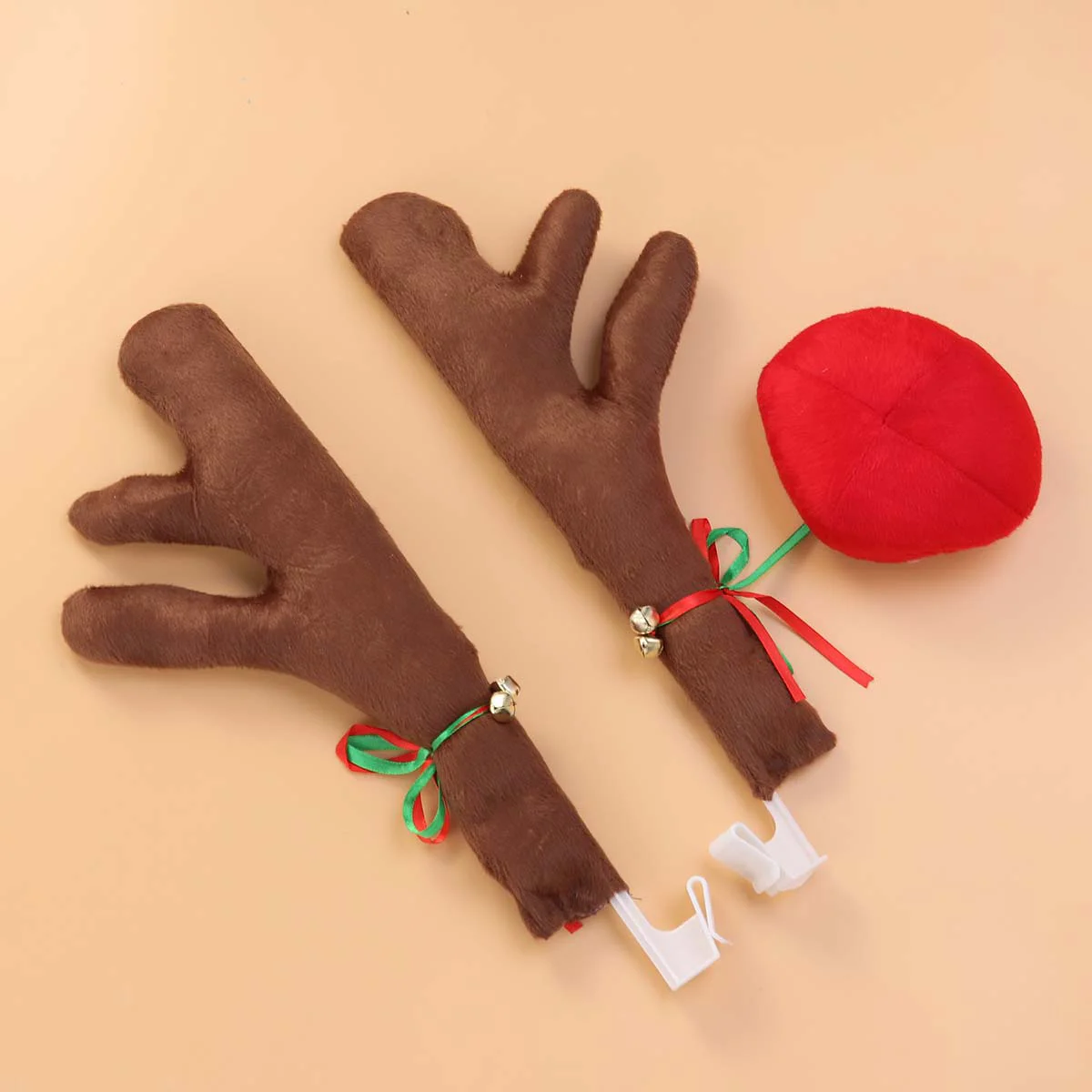 

Car Antlers with Nose Funny Christmas Decorations Kit for Vehicles (Brown)