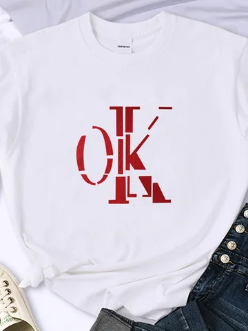 Женская футболка из хлопка  Luxury Brand