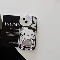 sanrio kuromi melody hello kitty girl creative lens phone cases for iphone 13 12 11 pro max xr xs max x anti drop soft tpu cover