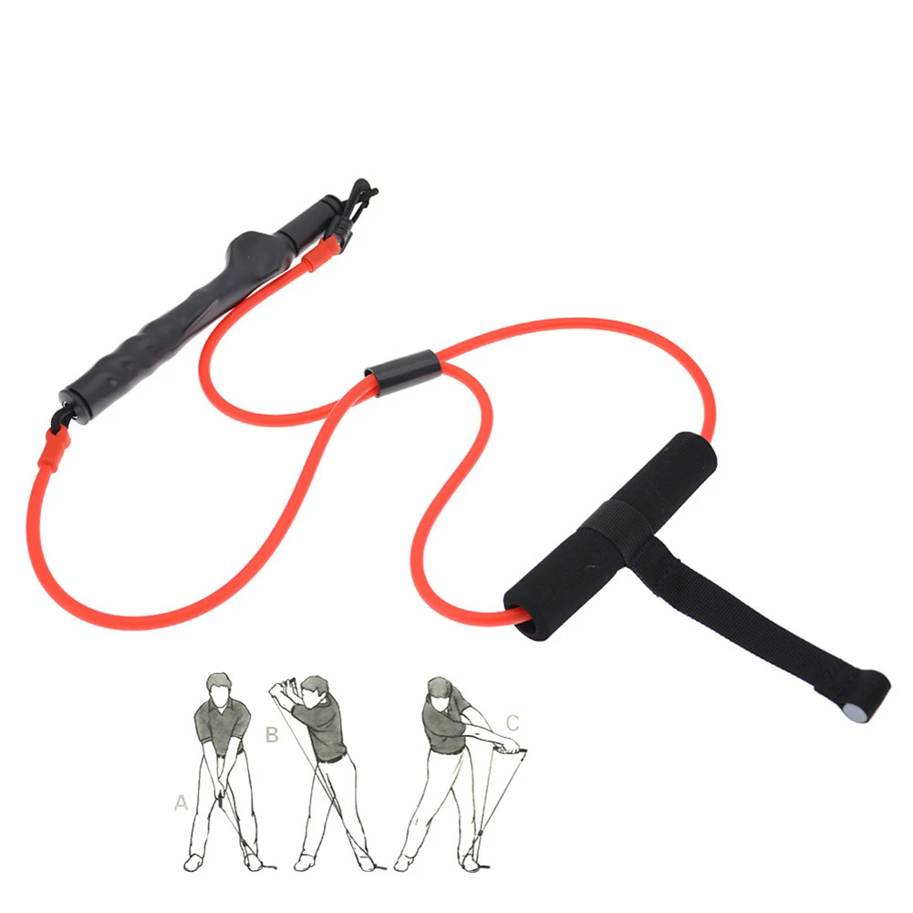 

Golf Swing Trainer Tension Belt Resistance Band Gym Training Trainer Action Golf Club Correction Supplies With Storage Bag