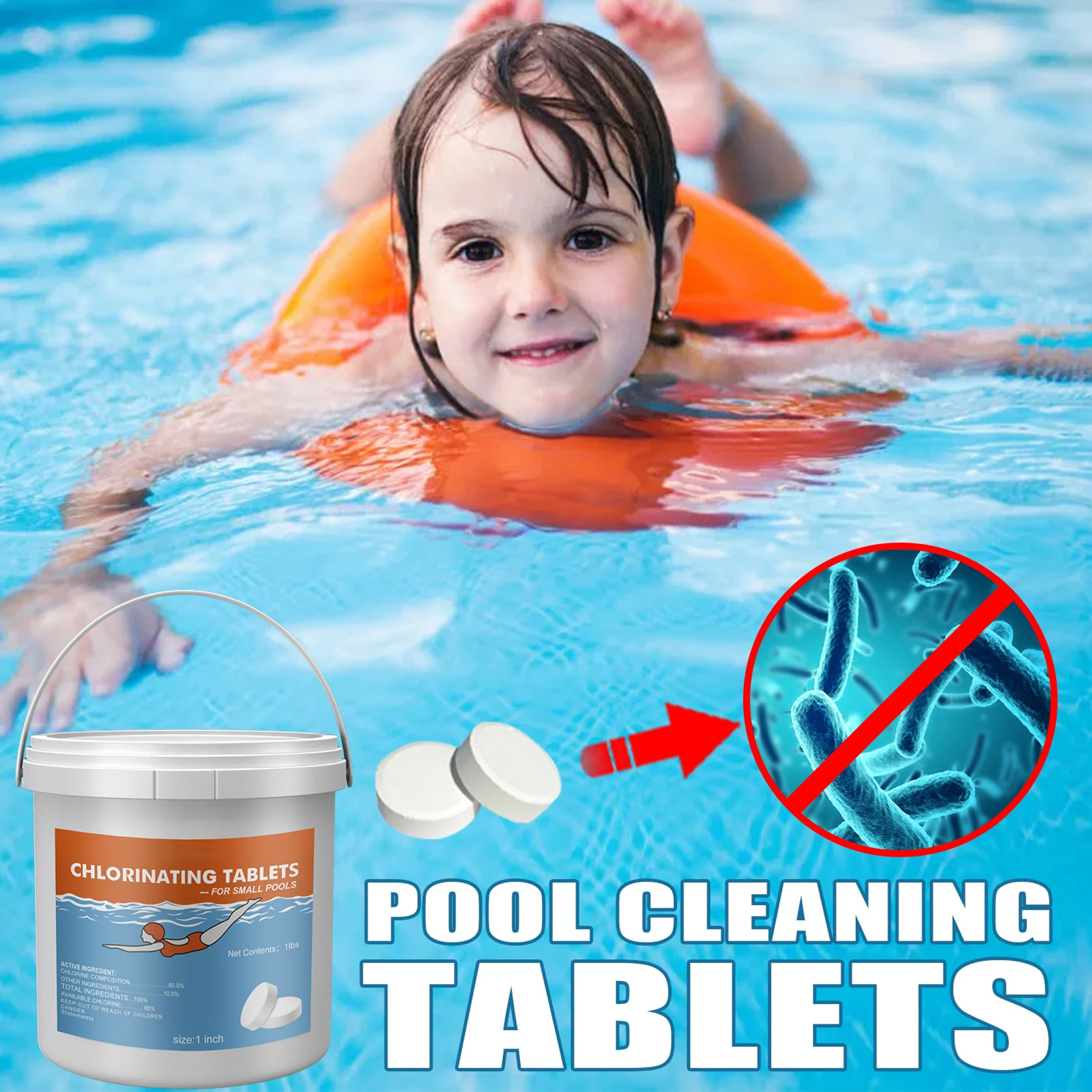 1 lb Pool Chlorine Tablets, Chlorine Tablets for Hot Tub Plunge Pools and Spas images - 6