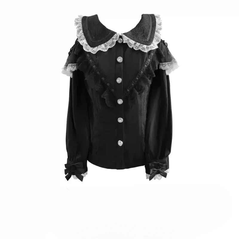 Японский стиль Rojita Original Mine Series Mass Production Блузка с открытыми плечами и длинными