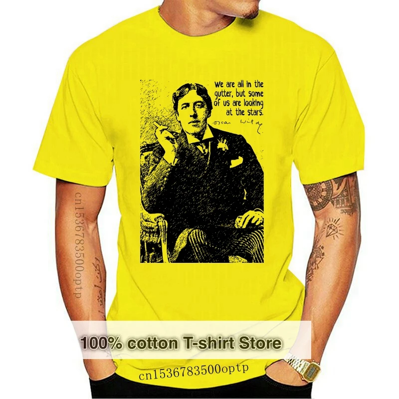 

Новинка, серая хлопковая Футболка с принтом «Оскар вильд желоба»