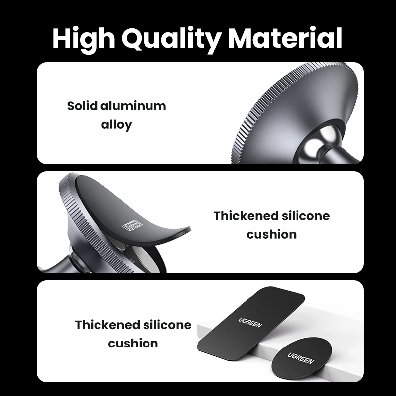 UGREEN Magnetic Car Phone Holder for iPhone 14 13 12 Samsung Xiaomi Car Holder for Phone for Dashboard Mobile Phone Holder Stand