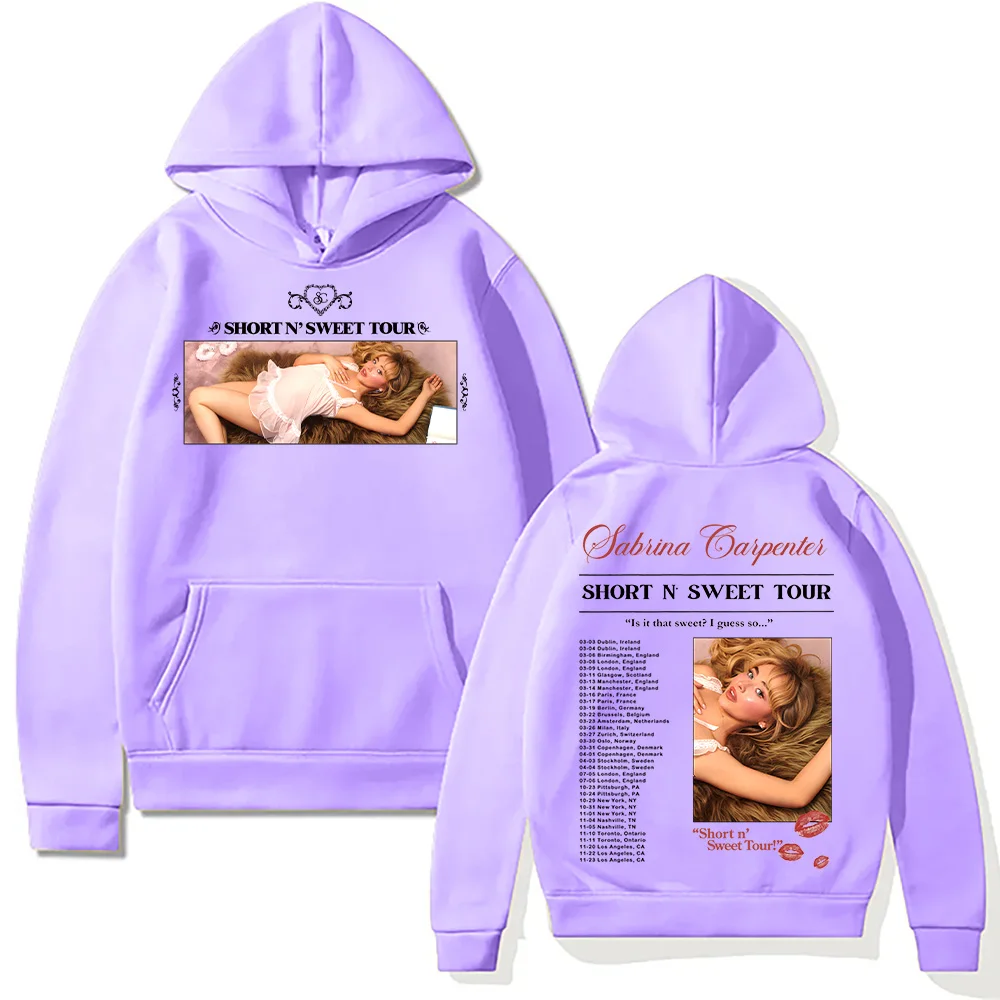 Sabrina Carpenter Short N Sweet 2025 Толстовка Dreamy Sweet Эстетический пуловер Ретро Esthetische Kleding Толстовка Негабаритная толстовка (art.: 3920ccb1df360) - 3920ccb1df360