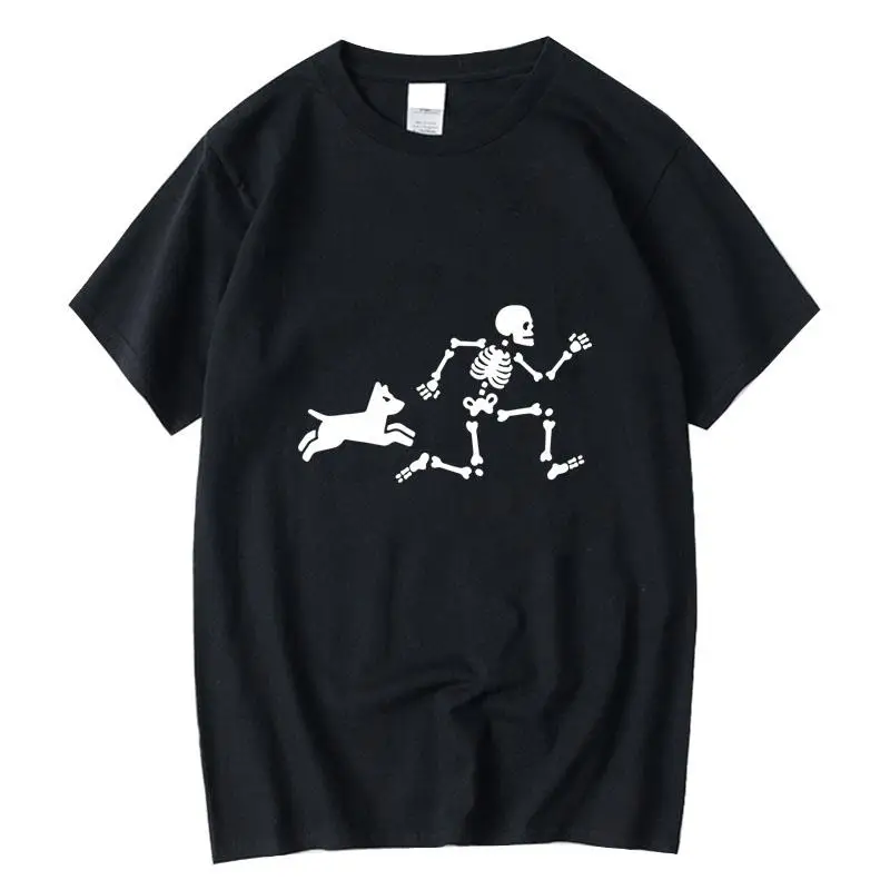 

Футболка FPACE мужская с коротким рукавом, крутая тенниска из 100% хлопка, крутая майка с круглым вырезом и забавным принтом черепа, лето