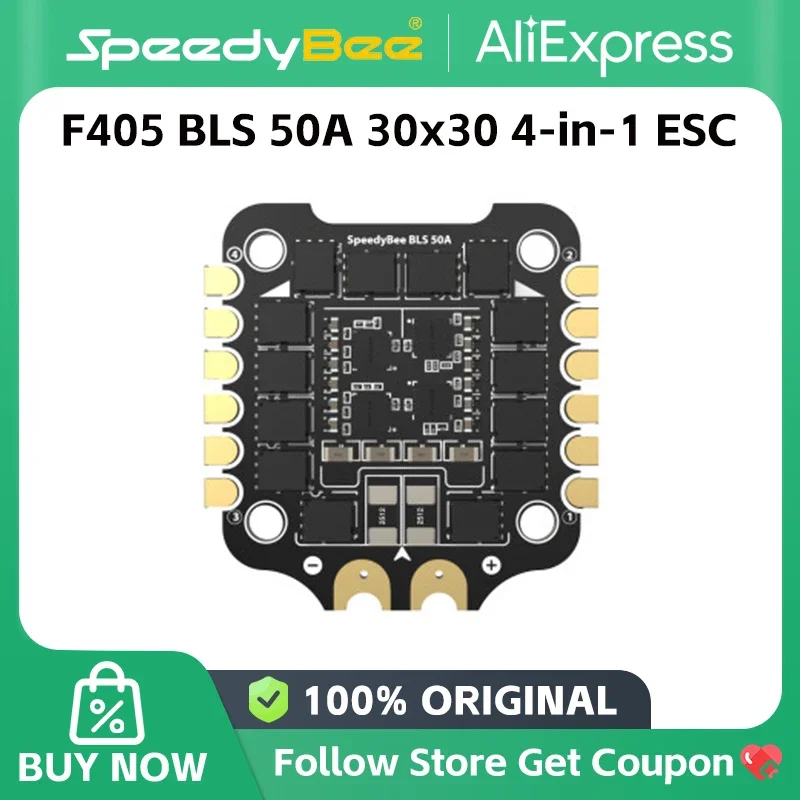 SpeedyBee F405 BLS 50A 30x30 4-в-1 ESC Real Bluetooth 4-уровневый светодиодный индикатор заряда батареи 8