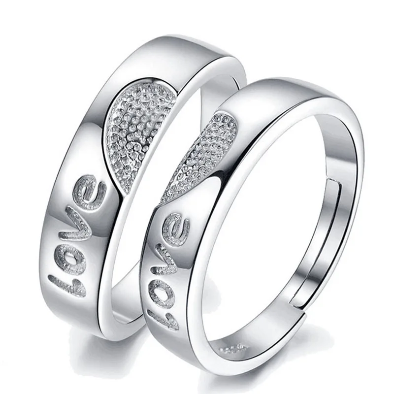 

Matching Rings for Couples Matching Heart Promise Rings I Love You Wedding Ring Sets for Him and Her Valentines Day Gifts