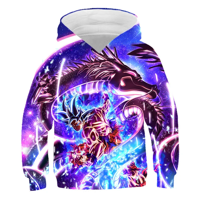 

Dragon-Ball Series Children's High Quality Print Hoodie New Autumn Free Shipping Goku Pattern Long Sleeve Hooded Top