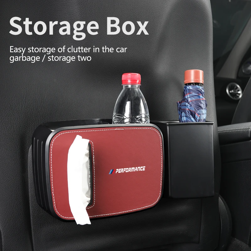 

Car Seat Back Storage Box Tissue Box Holder For BMW E90 F30 F36 G20 G30 F10 X1X2X3X4X5X6 iX3 M2 M3 M4 M5 Organizer Accessories
