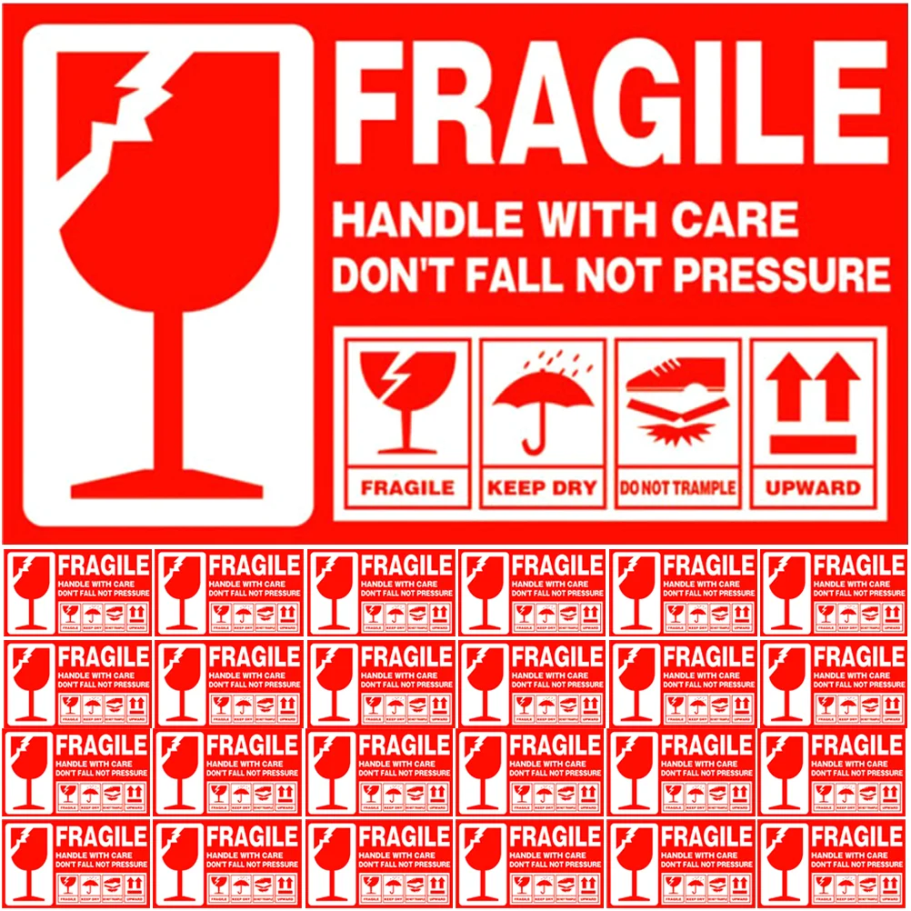 

500Pcs Moving Labels Mailing Handle With Care Stickers For Shipping Fragile Stickers for Shipping Boxes Moving