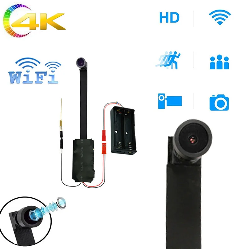 

Беспроводная мини-камера для домашней безопасности, P2P/AP, Wi-Fi, HD, 4K