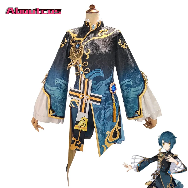 

Game Genshin Impact XingQiu Cosplay Xing Qiu Uniform Gorgeous Outfit Halloween Costume Genshin Cosplay