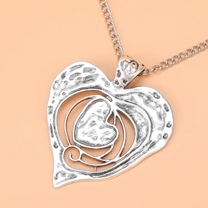 1 х тибетское серебряное большое открытое абстрактное плавистое женское