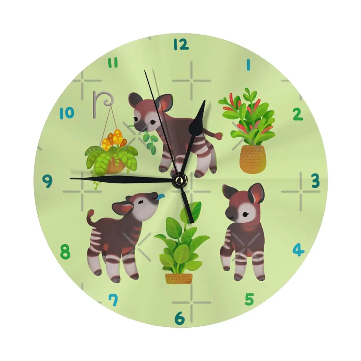 Okapi настенные часы украшение комнаты круглые необходимые украшения