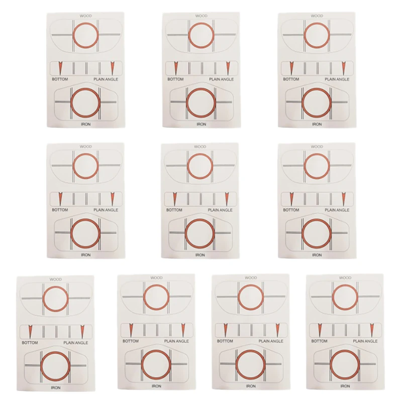 

10Pcs/Set Golf Impact Labels Golf Club Target Label Target Sticker Tape Driver Golf Swing Trainers Golf Accessories