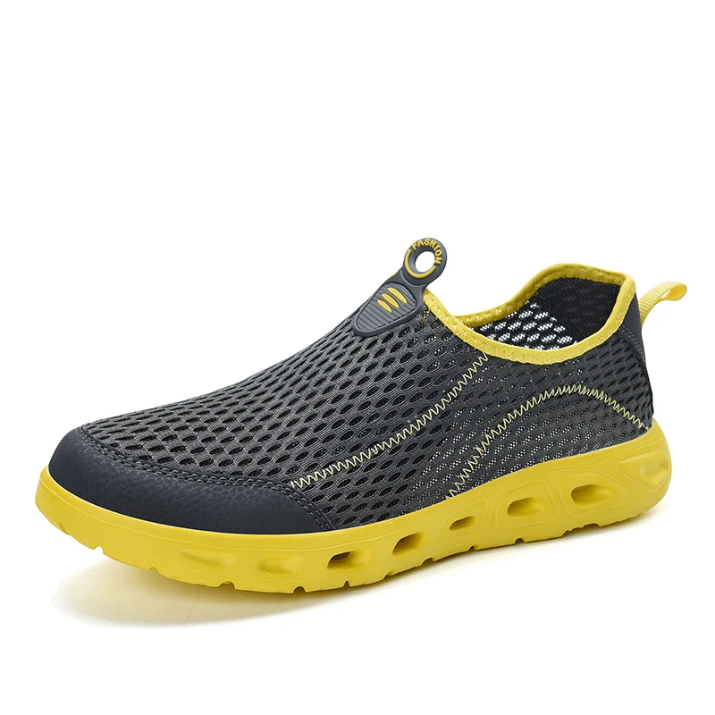 

VEAMORS Summer Men Lightweight Quick-drying Breathable Man Climbing Shoes Slip-on Sport Male Water Camping Sneakers Plus 39-46