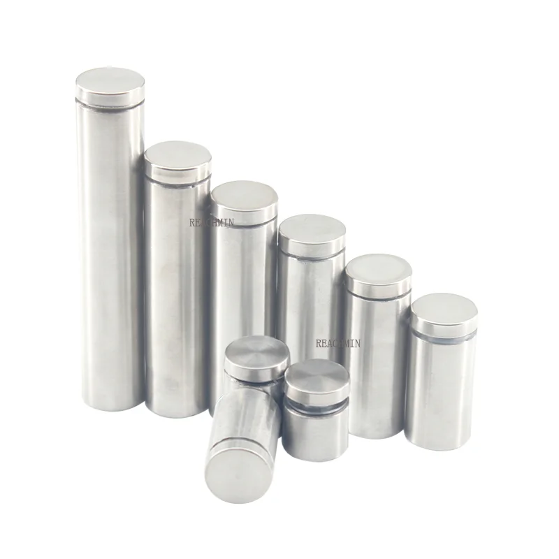 

20PCS Dia.12MM Glass Fasteners Stainless Steel Acrylic Advertisement Standoffs Pin Nails Billboard Fixing Screws Length 20-100MM