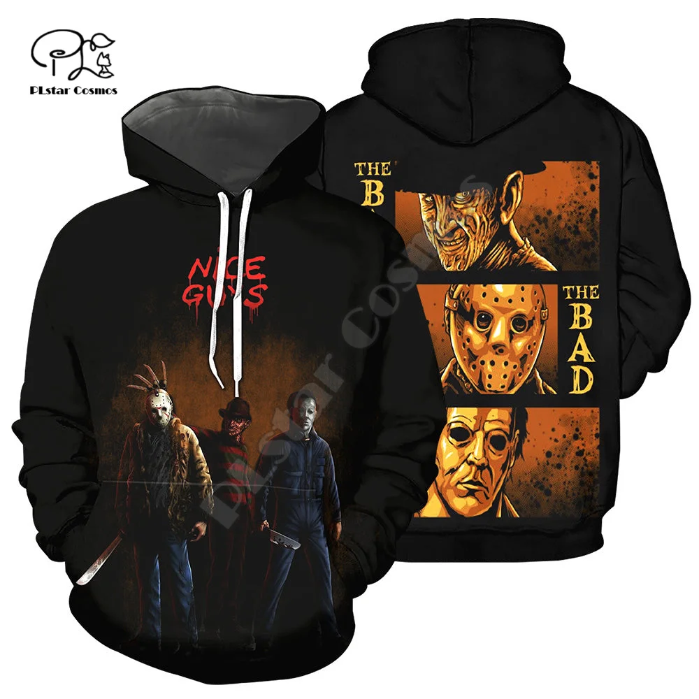

Halloween Horror Terror Movie Cosplay Michael Myers Jason Retro Tracksuit 3DPrint Harajuku Unisex Casual Funny Jacket Hoodies 13